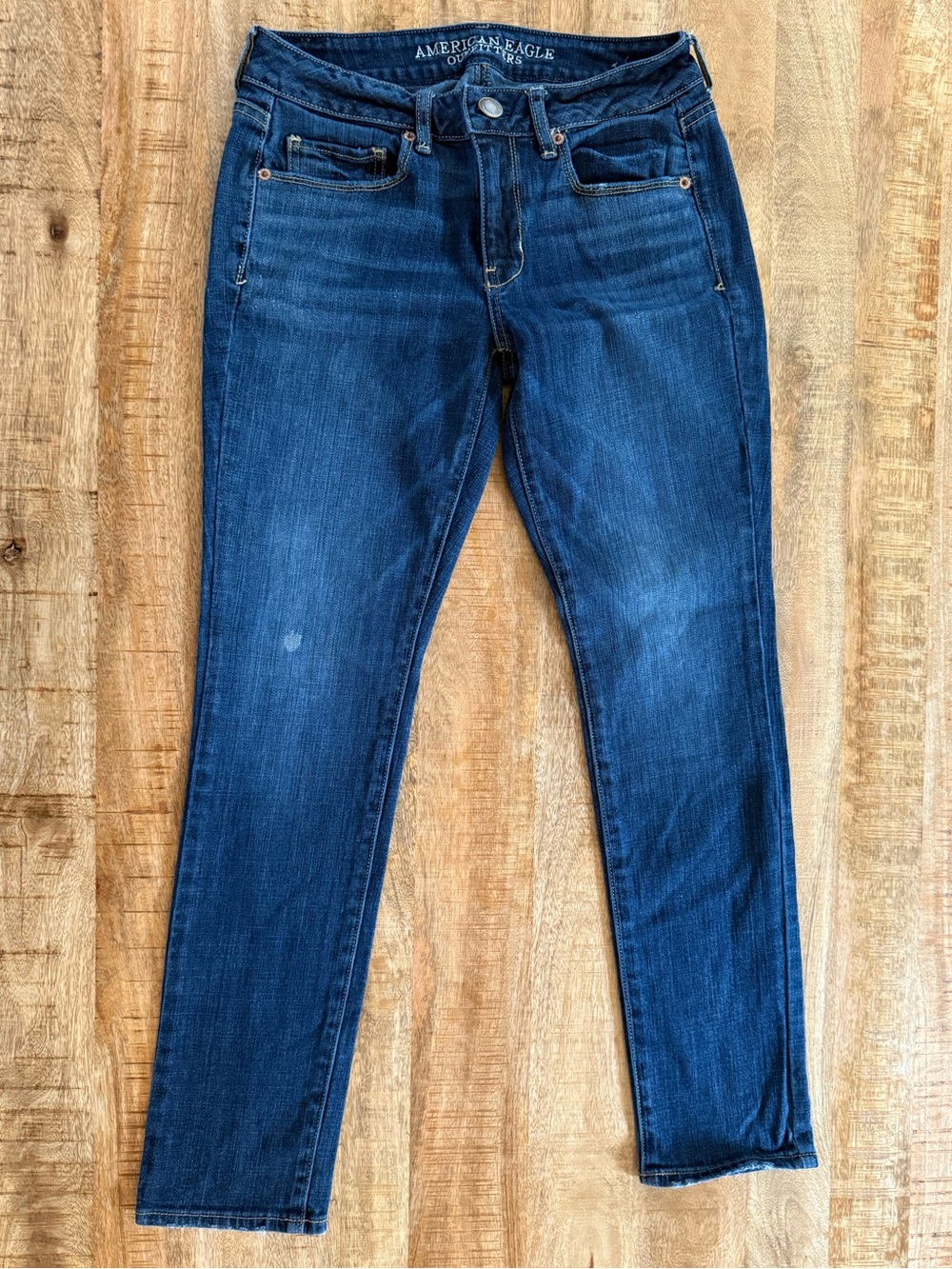 American Eagle AE Skinny Stretch Jeans Women’s Size 6 Short Dark Wash Mid Rise